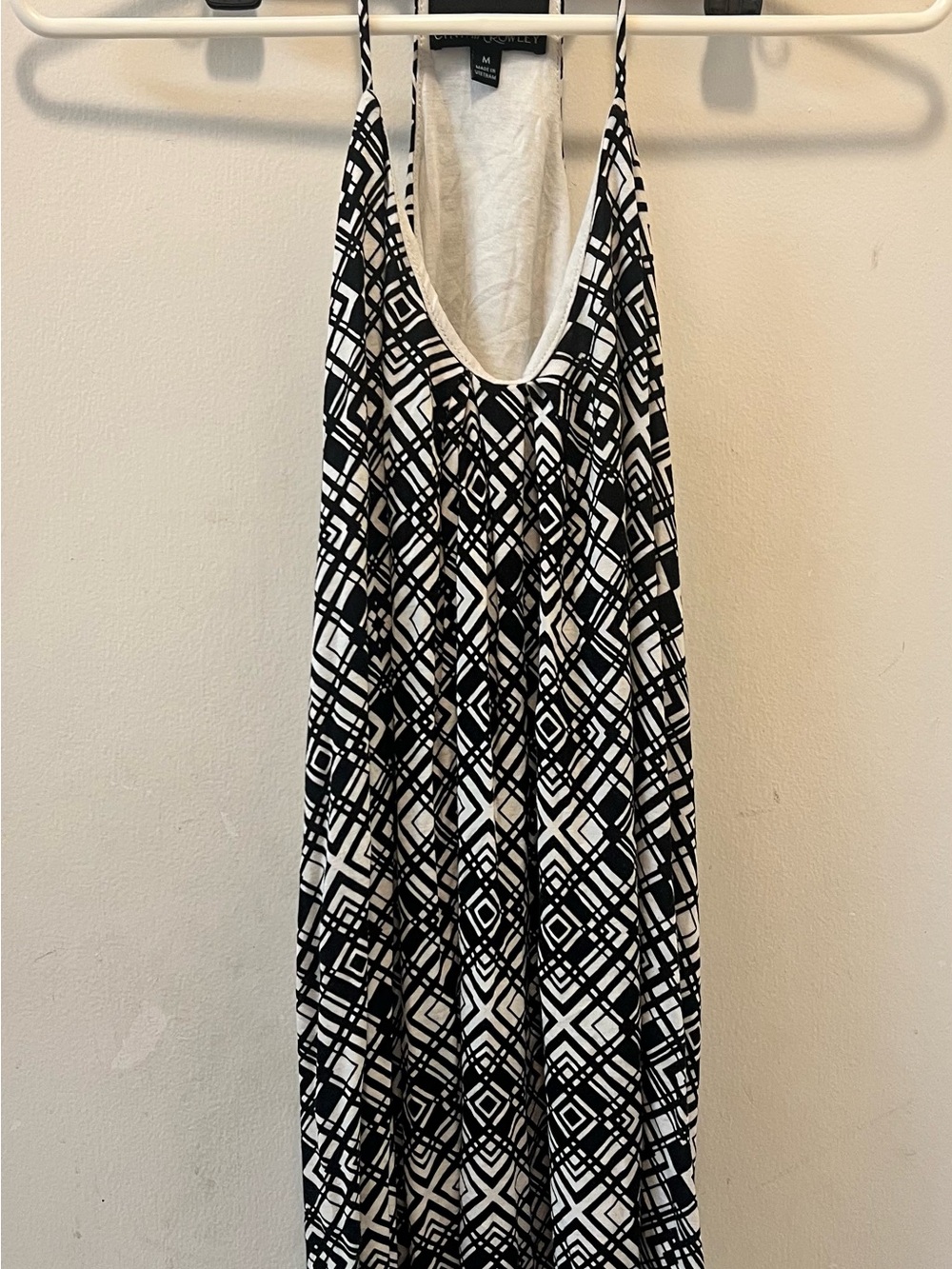 Cynthia Rowley Black & White Geometric Maxi Dress